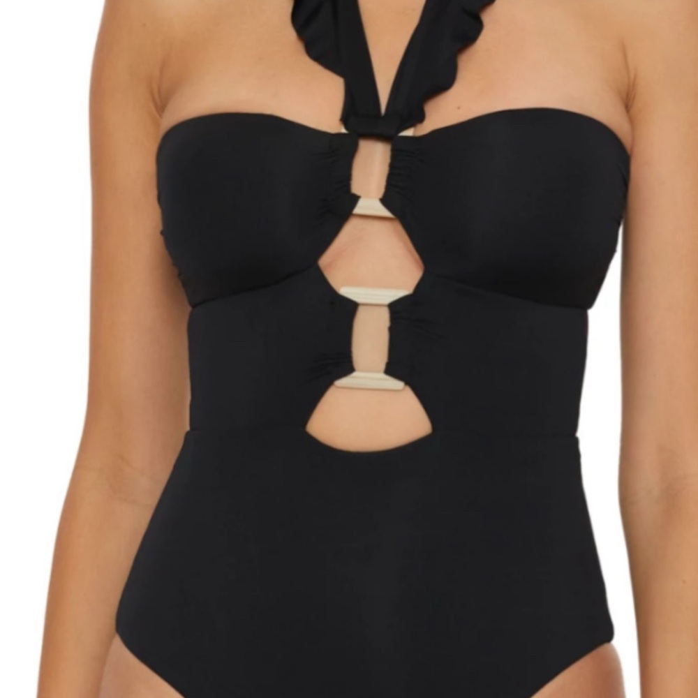 Black Cutout One-Piece Swimsuit